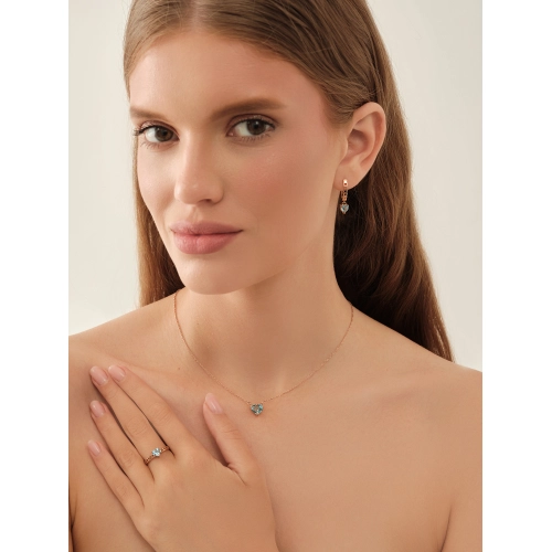 Серьги из золота 585 пробы с топазами