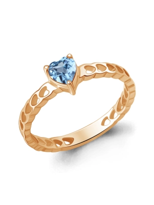 Кольцо из золота 585 пробы с топазом