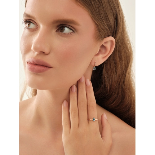 Серьги из золота 585 пробы с топазами