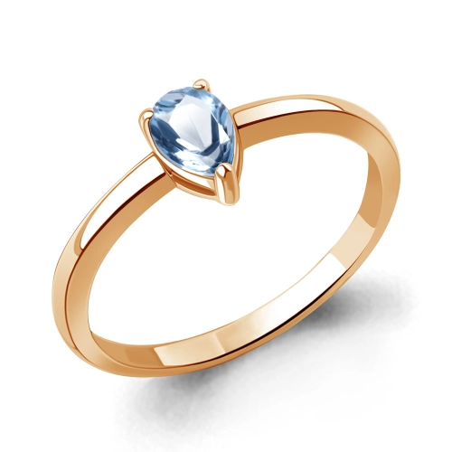 Кольцо из золота 585 пробы с топазом