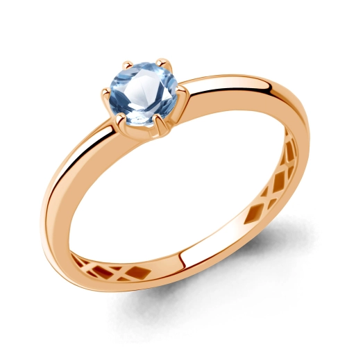 Кольцо из золота 585 пробы с топазом