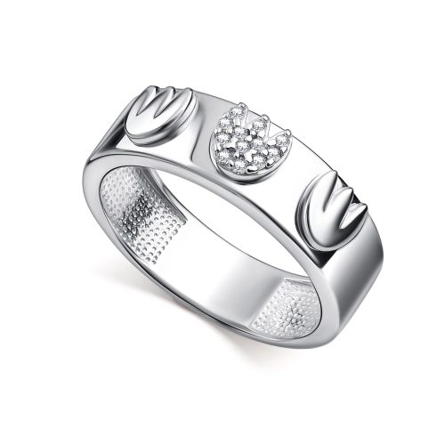 Кольцо из серебра 925 пробы с фианитами