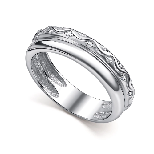 Кольцо из серебра 925 пробы с фианитами