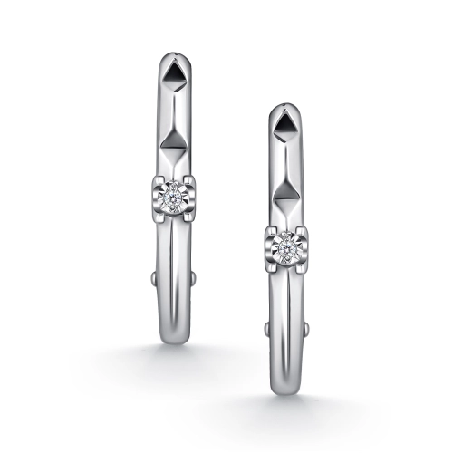 Серьги из серебра 925 пробы с бриллиантами