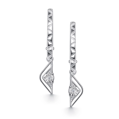 Серьги из серебра 925 пробы с бриллиантами