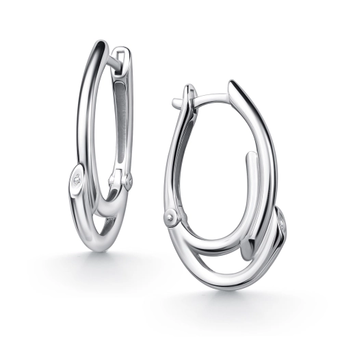 Серьги из серебра 925 пробы с бриллиантами