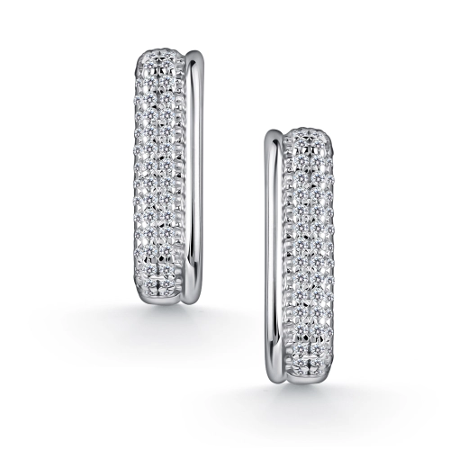 Серьги из серебра 925 пробы с фианитами