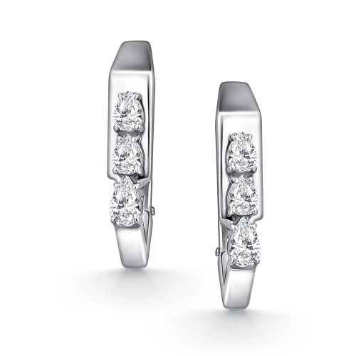 Серьги из серебра 925 пробы с фианитами