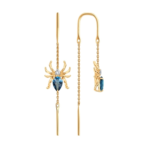 Протяжки (585) топаз-лондон, фианит