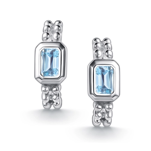 Серьги из серебра 925 пробы с топазами