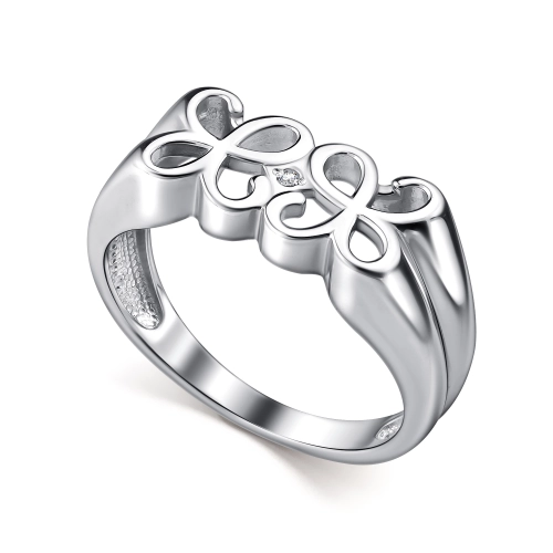 Кольцо из серебра 925 пробы с бриллиантом