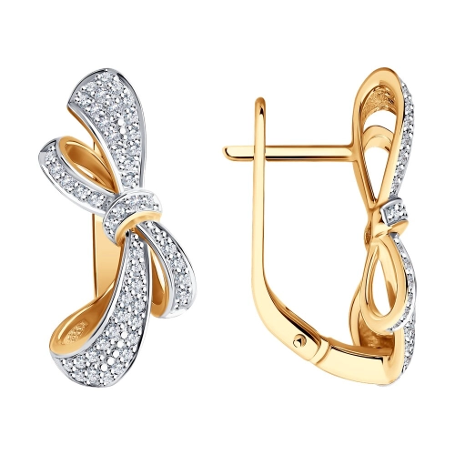 Серьги из золота 585 пробы с бриллиантами