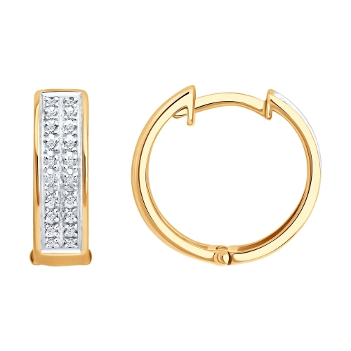 Серьги из золота 585 пробы с бриллиантами