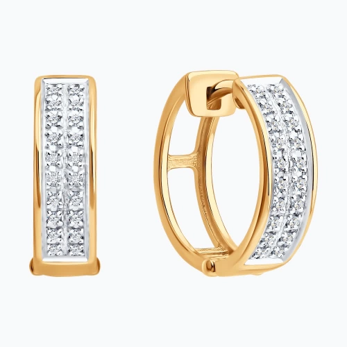 Серьги из золота 585 пробы с бриллиантами