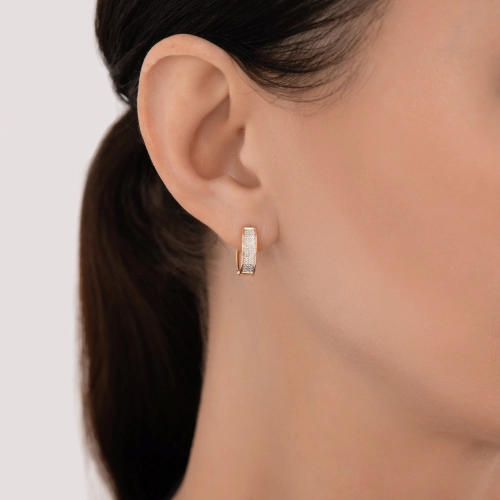 Серьги из золота 585 пробы с бриллиантами