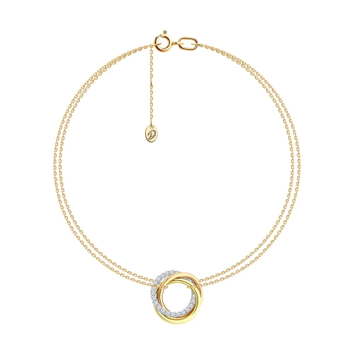 Браслет из золота 585 пробы с бриллиантами