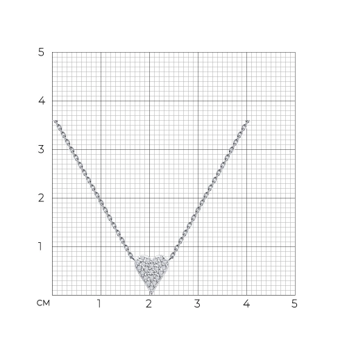 Колье из белого золота 585 пробы с бриллиантами