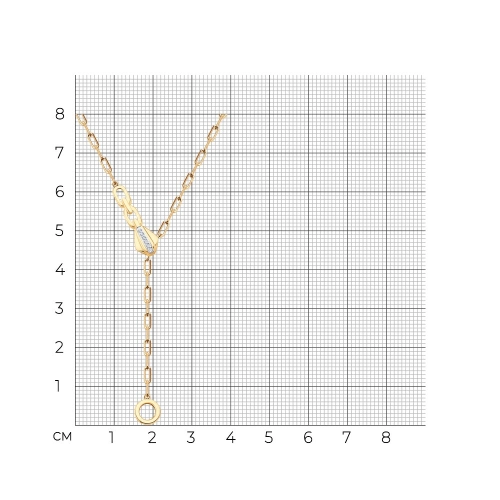 Колье из золота 585 пробы с бриллиантами