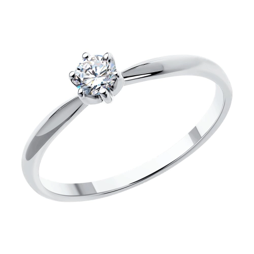 Кольцо из белого золота 585 пробы с бриллиантами