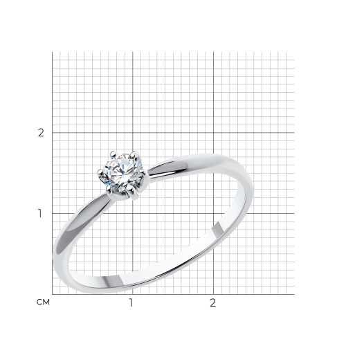 Кольцо из белого золота 585 пробы с бриллиантами