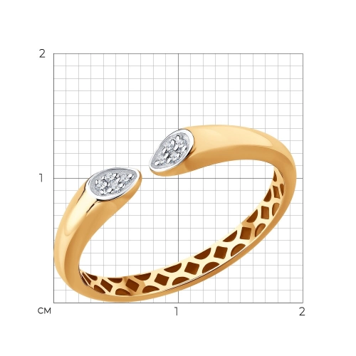 Кольцо из золота 585 пробы с бриллиантами