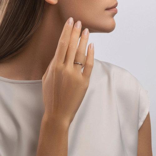 Кольцо из белого золота 585 пробы с бриллиантами