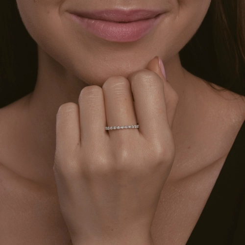 Кольцо из белого золота 585 пробы с бриллиантами