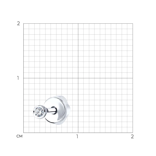 Пусета (585 б) бриллиант