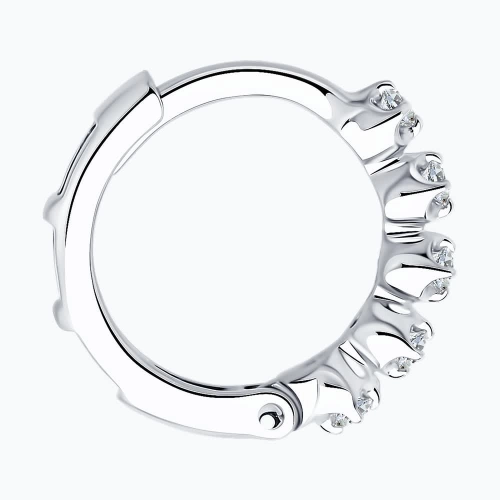 Моносерьга из белого золота 585 пробы с бриллиантом