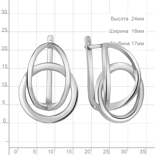 Серьги из серебра 925 пробы