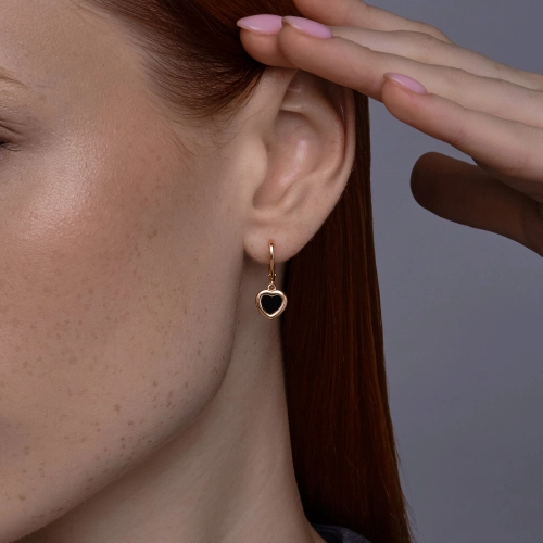 Серьги из золота 585 пробы с агатами