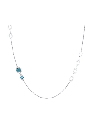 Колье (585 б) топаз-лондон, топаз