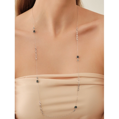 Колье (585 б) топаз-лондон, топаз