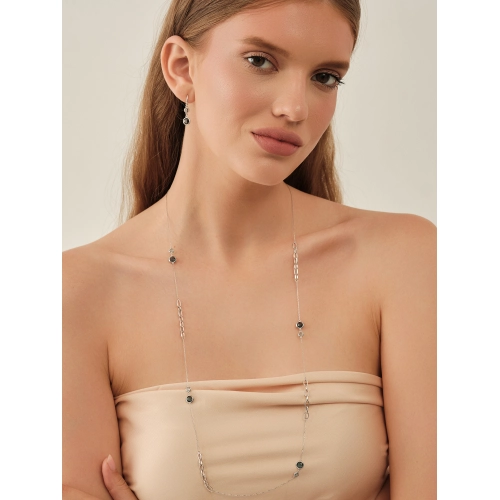 Колье (585 б) топаз-лондон, топаз