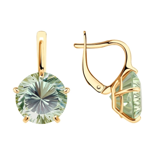 Серьги из золота 585 пробы с аметистами