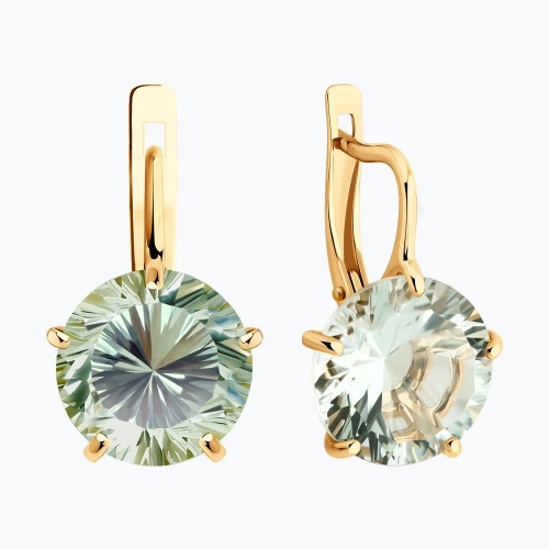 Серьги из золота 585 пробы с аметистами