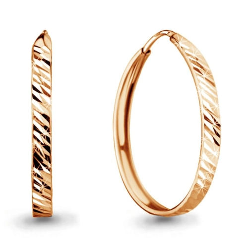 Серьги конго  из серебра 925 пробы с позолотой