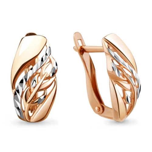 Серьги из серебра 925 пробы с позолотой