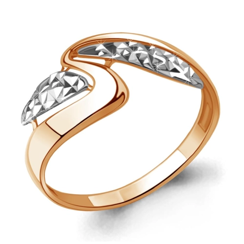 Кольцо из сребра 925 пробы с позолотой