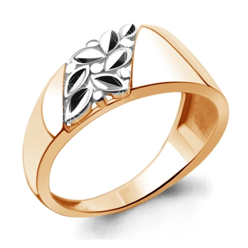 Кольцо из сребра 925 пробы с позолотой