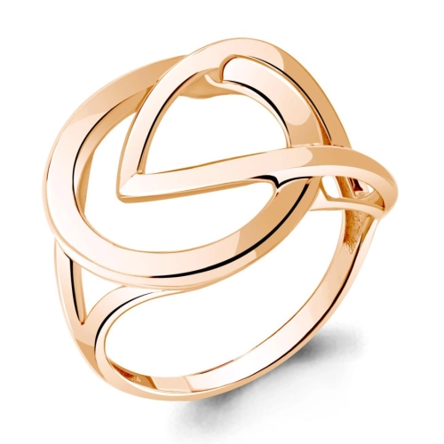 Кольцо из сребра 925 пробы с позолотой