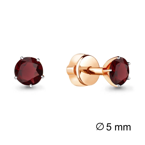 Пусеты (925 п) гранат