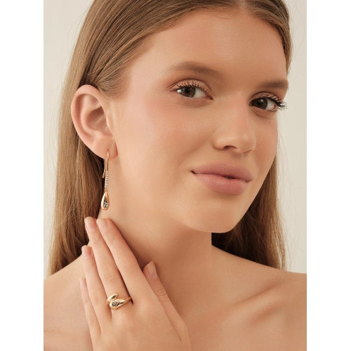 Петельки (925 п) топаз, фианит