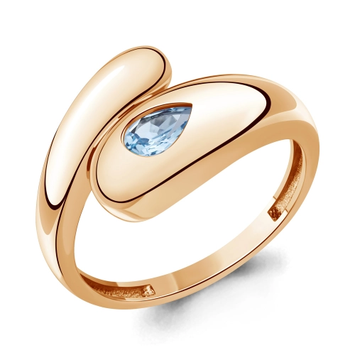 Кольцо (925 п) топаз, фианит