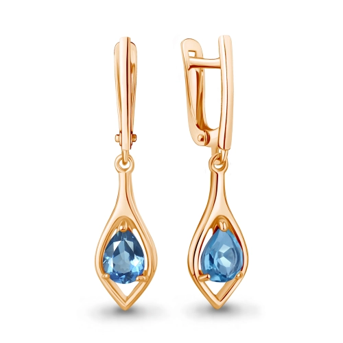 Серьги (925 п) топаз