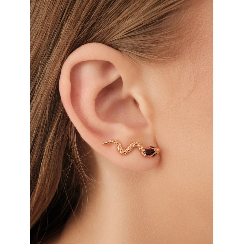 Серьги (925 п) гранат, кристалл пины