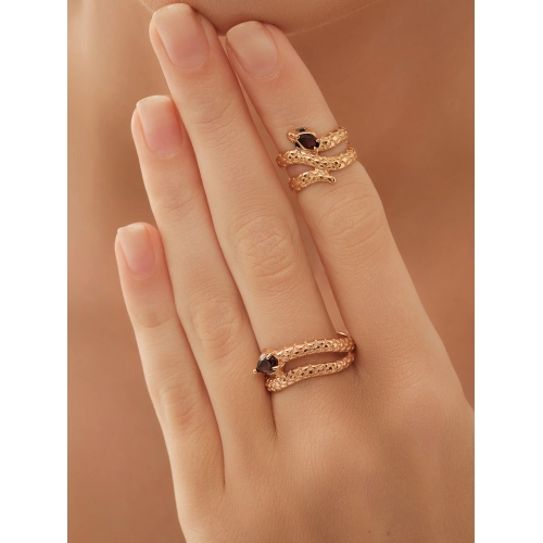 Кольцо (925 п) гранат, кристалл фаланговое