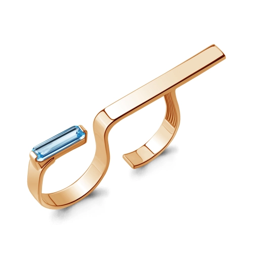 Кольцо (925 п) топаз синт.