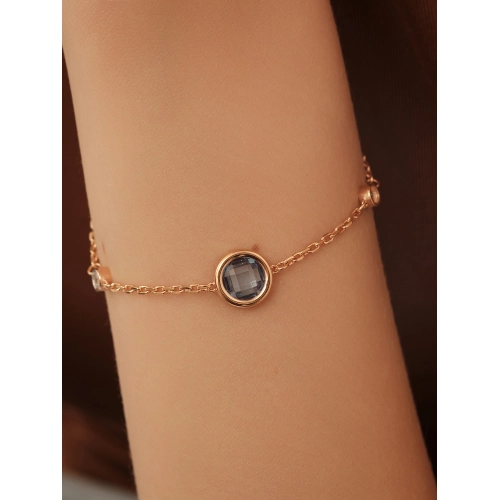 Браслет (925 п) топаз-лондон синт., фианит