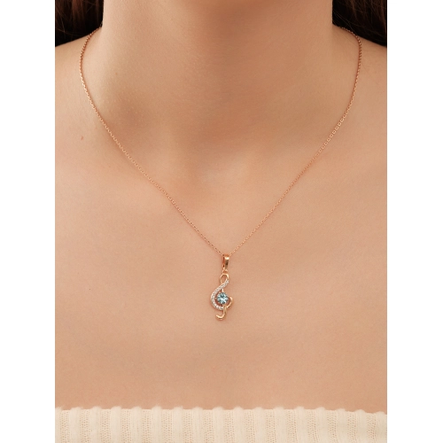 Подвеска (925 п) топаз, фианит